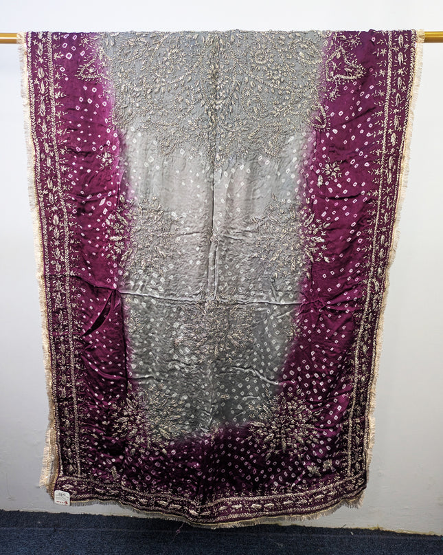 Premium Handmade Chunnri & Gotta Work Silk Dupatta (Ready To Wear)