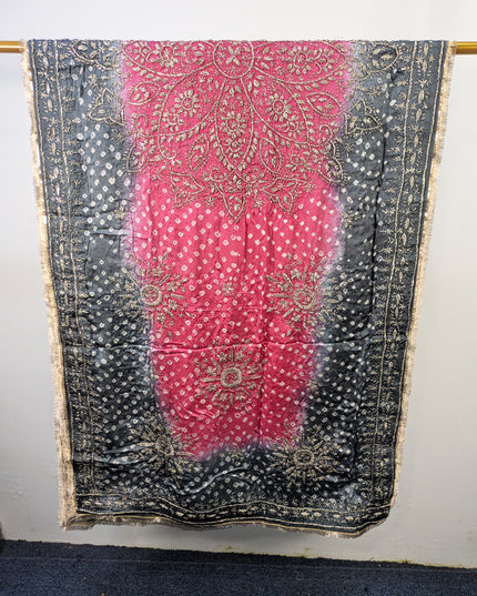 Premium Handmade Chunnri & Gotta Work Silk Dupatta (Ready To Wear)