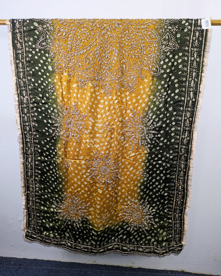 Premium Handmade Chunnri & Gotta Work Silk Dupatta (Ready To Wear)