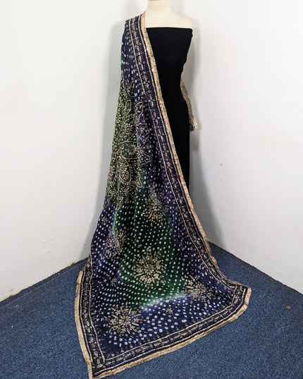 Premium Handmade Chunnri & Gotta Work Silk Dupatta (Ready To Wear)