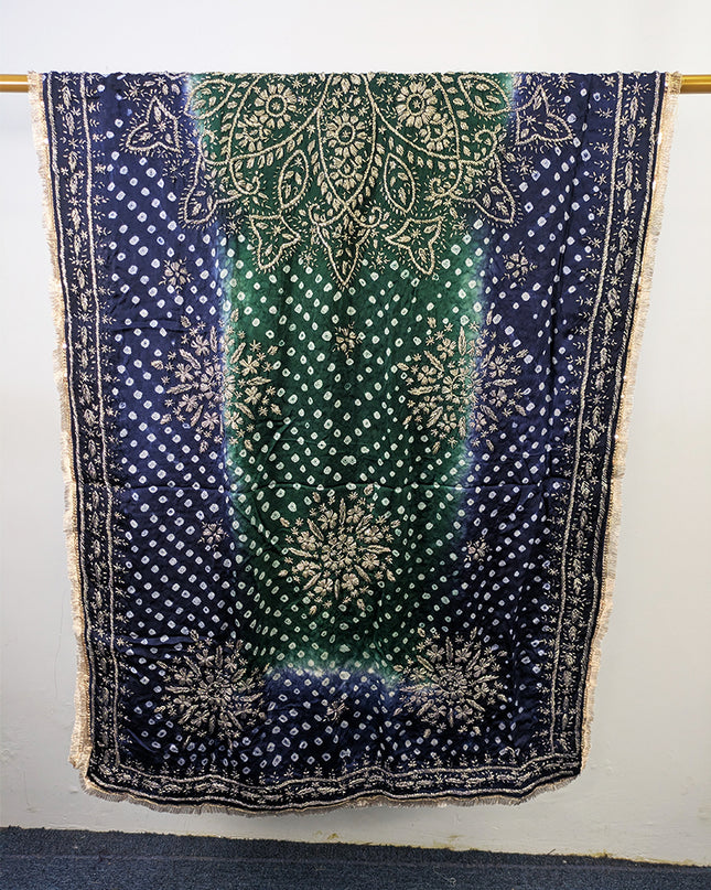 Premium Handmade Chunnri & Gotta Work Silk Dupatta (Ready To Wear)