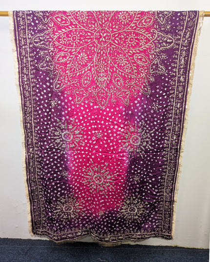 Premium Handmade Chunnri & Gotta Work Silk Dupatta (Ready To Wear)