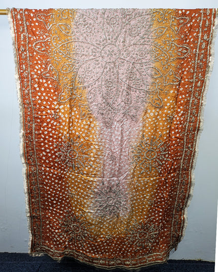 Premium Handmade Chunnri & Gotta Work Silk Dupatta (Ready To Wear)