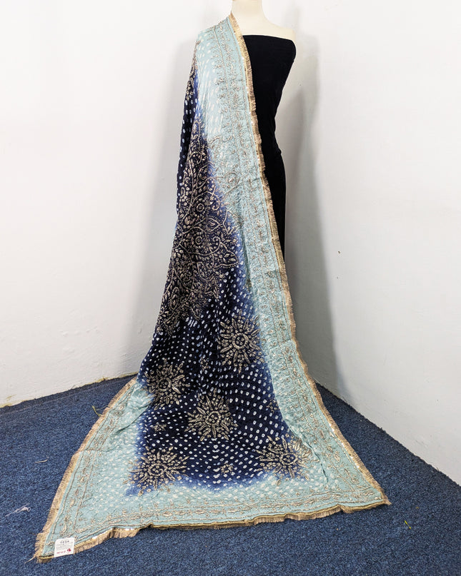 Premium Handmade Chunnri & Gotta Work Silk Dupatta (Ready To Wear)
