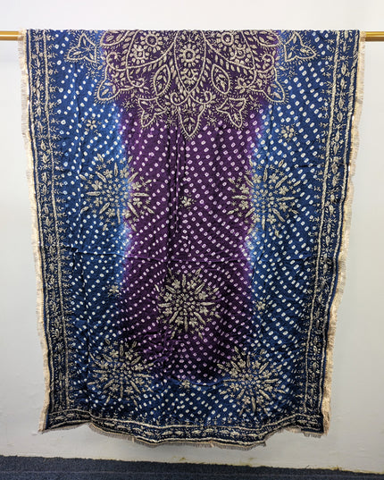 Premium Handmade Chunnri & Gotta Work Silk Dupatta (Ready To Wear)
