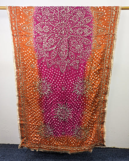 Premium Handmade Chunnri & Gotta Work Silk Dupatta (Ready To Wear)
