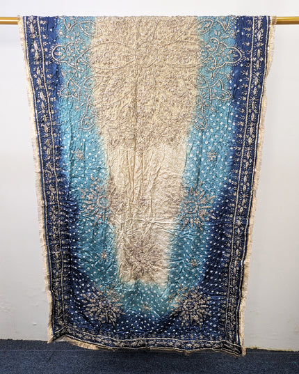 Premium Handmade Chunnri & Gotta Work Silk Dupatta (Ready To Wear)