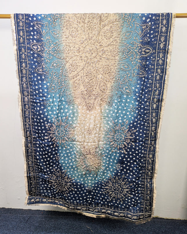 Premium Handmade Chunnri & Gotta Work Silk Dupatta (Ready To Wear)
