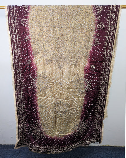 Premium Handmade Chunnri & Gotta Work Silk Dupatta (Ready To Wear)