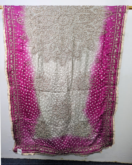 Premium Handmade Chunnri & Gotta Work Silk Dupatta (Ready To Wear)