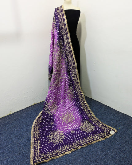 Premium Handmade Chunnri & Gotta Work Silk Dupatta (Ready To Wear)