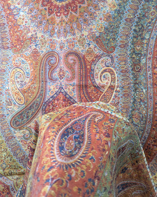 Handmade Pure Indian Kani Moonlight Shawl Jamawar Paisley Style Elegant Traditional Indian Wrap