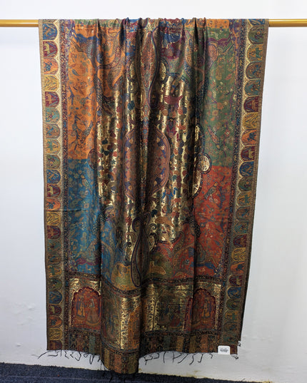 Fancy Pure Indian Kani Moonlight Shawl - Mughal Shikaargah