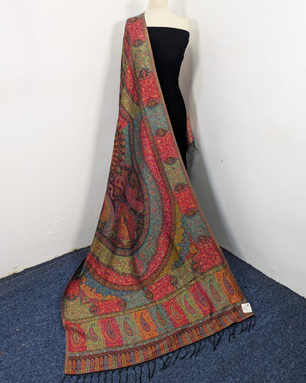 Handmade Pure Indian Kani Moonlight Shawl Jamawar Paisley Style Elegant Traditional Indian Wrap