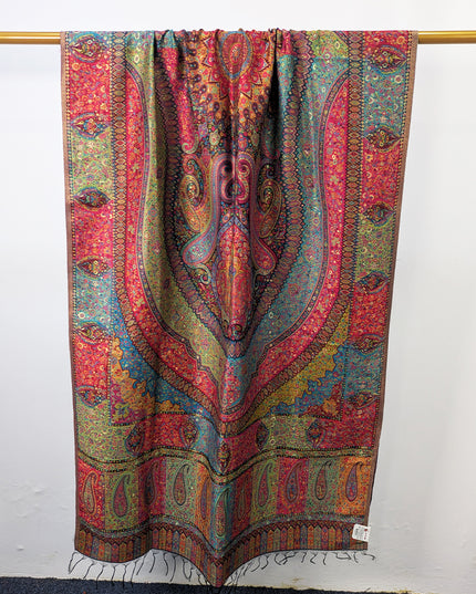 Handmade Pure Indian Kani Moonlight Shawl Jamawar Paisley Style Elegant Traditional Indian Wrap