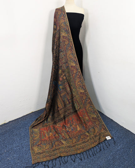 Luxury Pure Indian Mughal Darbar - Kani Moonlight Shawl