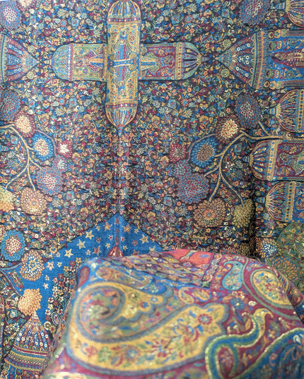 Luxury Pure Indian Mughal Darbar - Kani Moonlight Shawl