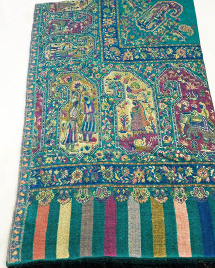 Fancy Moonlight + Kani Border Wool Shawl