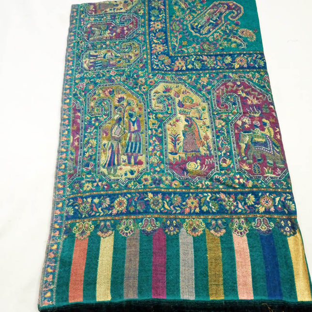 Fancy Moonlight + Kani Border Wool Shawl