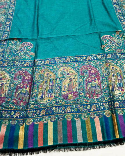 Fancy Moonlight + Kani Border Wool Shawl