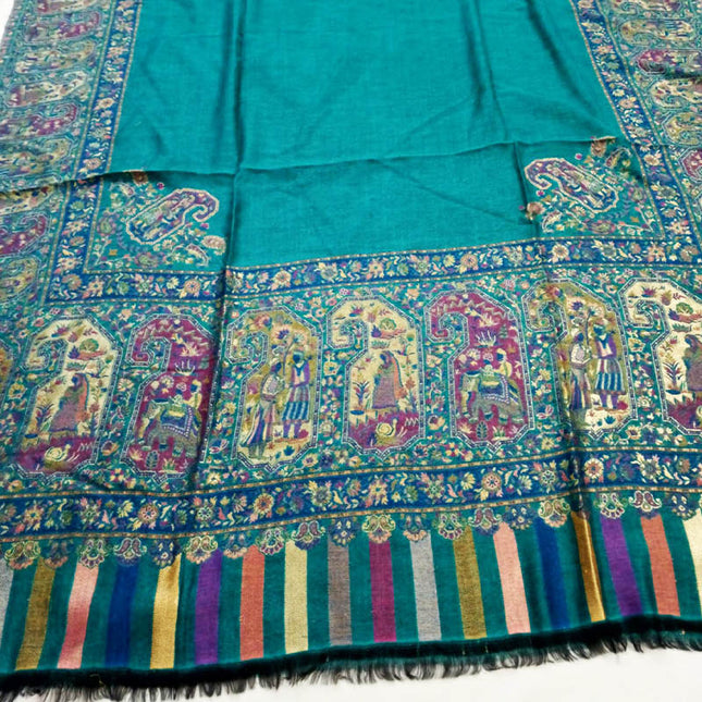 Fancy Moonlight + Kani Border Wool Shawl