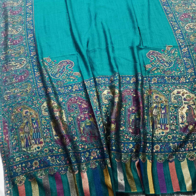 Fancy Moonlight + Kani Border Wool Shawl