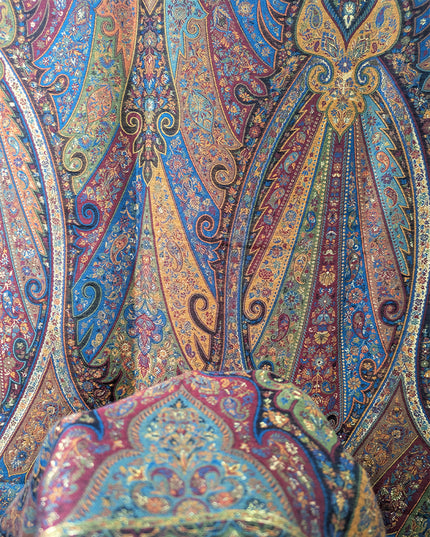 Luxury Pure Indian Moonlight Kani Silk Shawl (Ready To Wear)