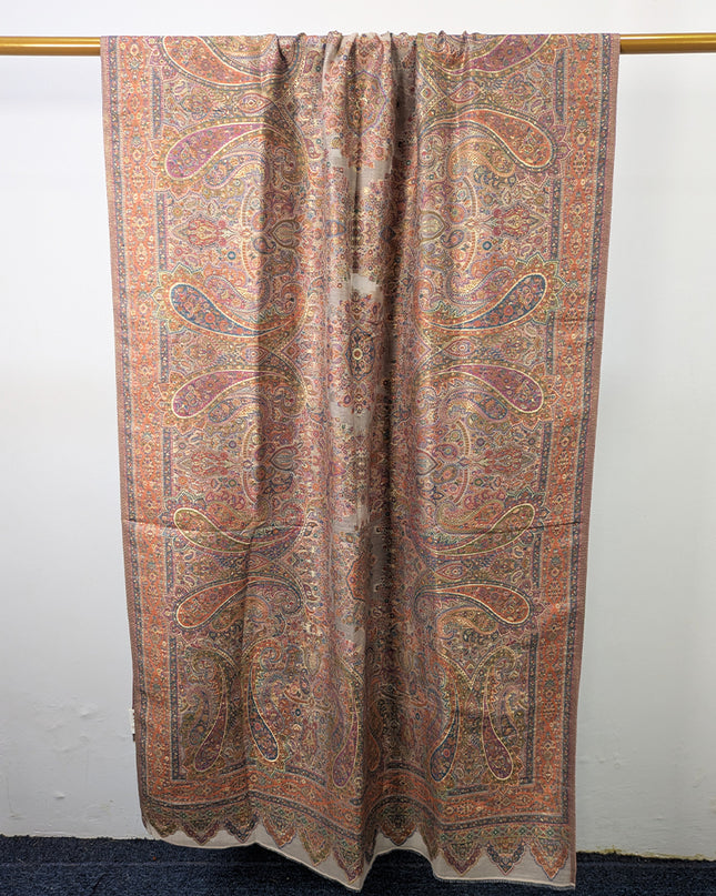 Pure Indian Moonlight Kani Silk Shawl (Ready To Wear)