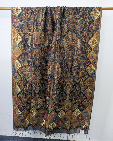 Fancy Pure Indian Diamond Mosaic Border Kani Moonlight Shawl