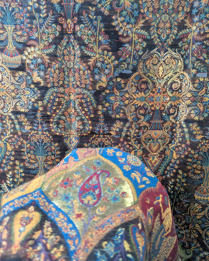 Fancy Pure Indian Diamond Mosaic Border Kani Moonlight Shawl