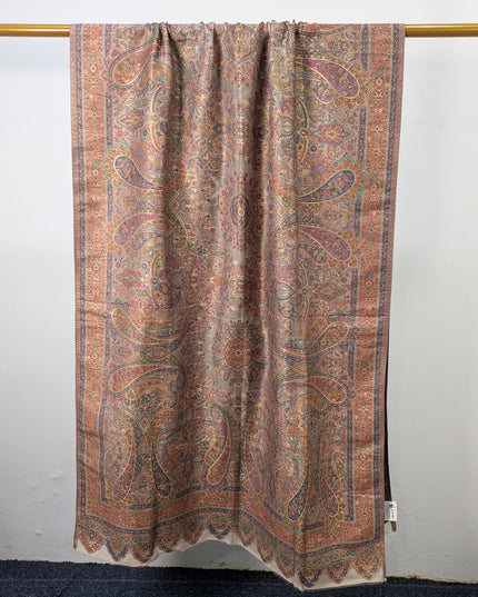 Pure Indian Moonlight Kani Silk Shawl (Ready To Wear)