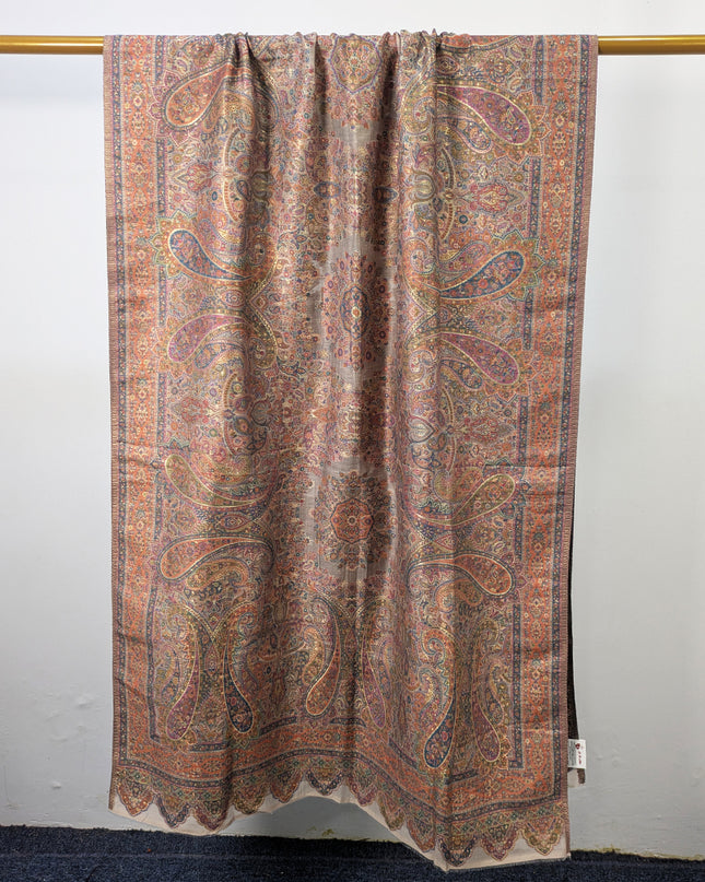 Pure Indian Moonlight Kani Silk Shawl (Ready To Wear)