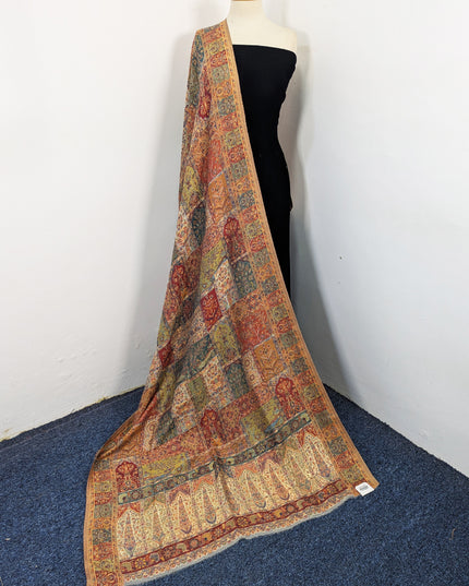 Premium Pure Indian Kani Silk ShahJahan Style Luxury Indian Traditional Wrap | Elegant Ethnic Gift
