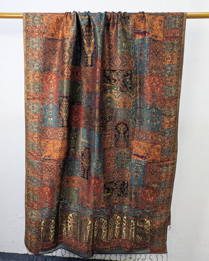 Mughal Mehrab Mina Kari - Pure Indian Kani Moonlight Shawl