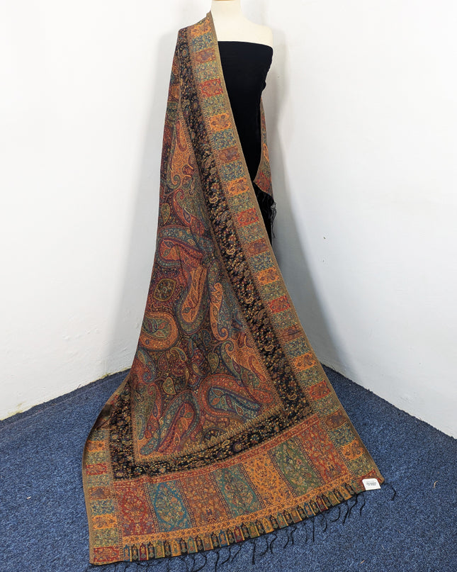 Premium Pure Indian Moonlight Kani Silk Shawl (Ready To Wear)