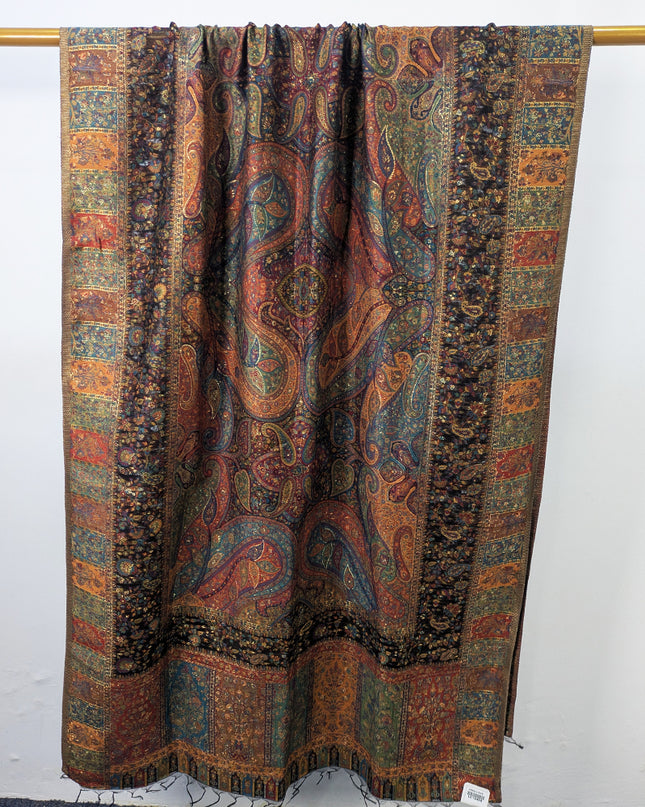 Premium Pure Indian Moonlight Kani Silk Shawl (Ready To Wear)