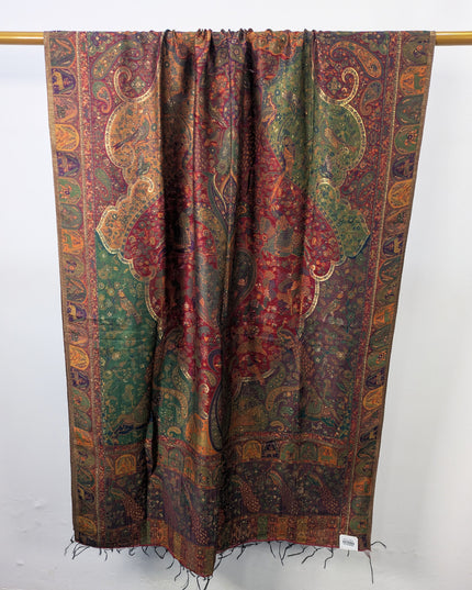 Exclusive Pure Indian Kani Moonlight Shawl - Twin Paisley Jaal