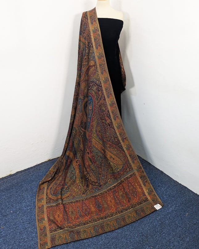 Exclusive Pure Indian Moonlight Kani Silk Shawl (Ready To Wear)