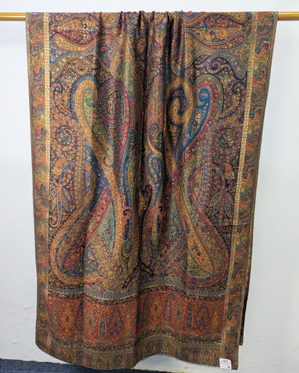 Exclusive Pure Indian Moonlight Kani Silk Shawl (Ready To Wear)