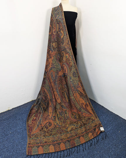 Exquisite Pure Indian Moonlight Kani Silk Shawl (Ready To Wear)