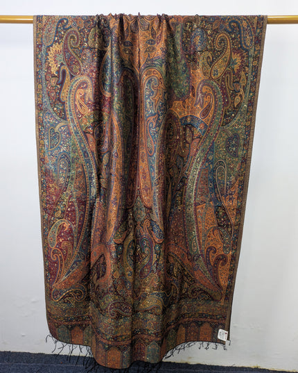 Exquisite Pure Indian Moonlight Kani Silk Shawl (Ready To Wear)