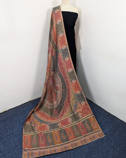 Luxury Pure Indian Kani Moonlight Shawl - Jamawar Paisley Style