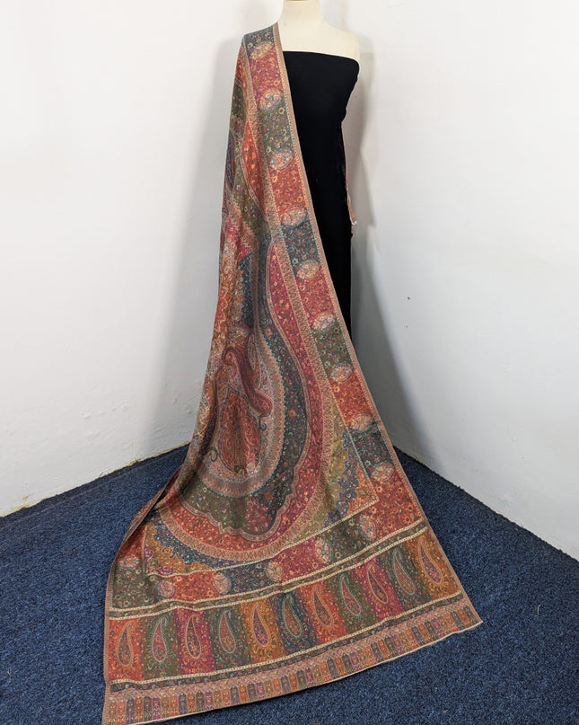Luxury Pure Indian Kani Moonlight Shawl - Jamawar Paisley Style