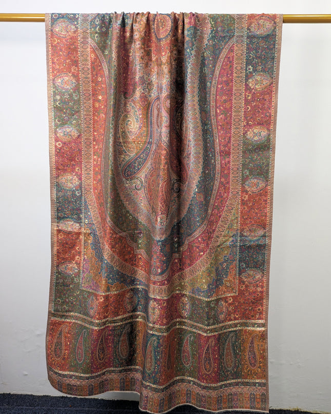 Luxury Pure Indian Kani Moonlight Shawl - Jamawar Paisley Style