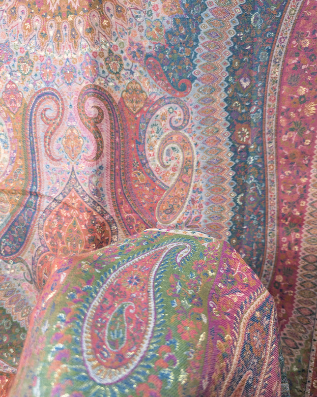 Luxury Pure Indian Kani Moonlight Shawl - Jamawar Paisley Style