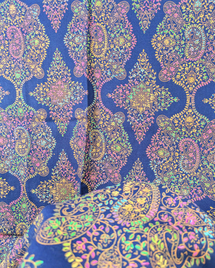 Handmade Multicolor Sui Embroidered Work Wool Shawl (Ready To Wear)