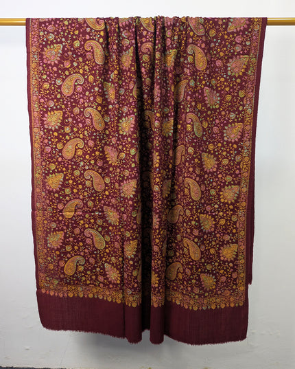 Premium Wool with Handmade Multicolor Sui Embroidered Work Shawl