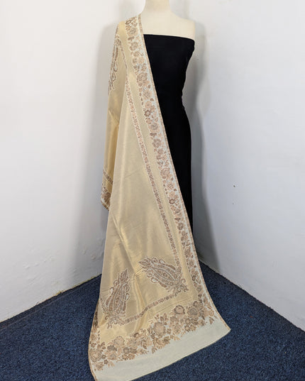 Exquisite 3D Floral Indian Kani Moonlight Wool Stroller