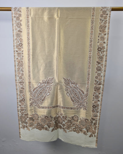Exquisite 3D Floral Indian Kani Moonlight Wool Stroller