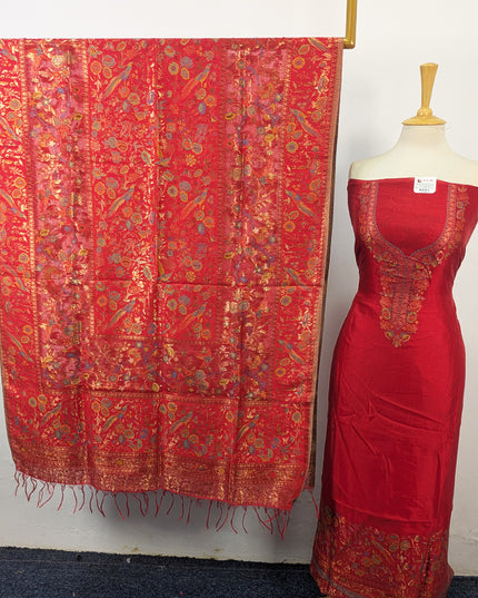 Luxury Pure Indian Kani Silk with Moonlight Work 3Pc Unstitched